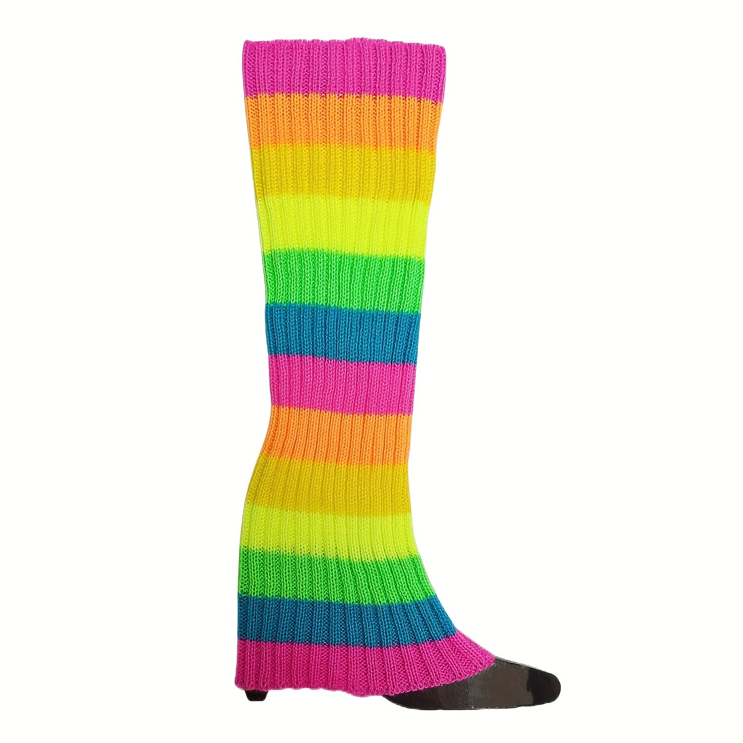 Rib Knit Leg Warmers Knee High Socks Women's Stockings & Hosiery