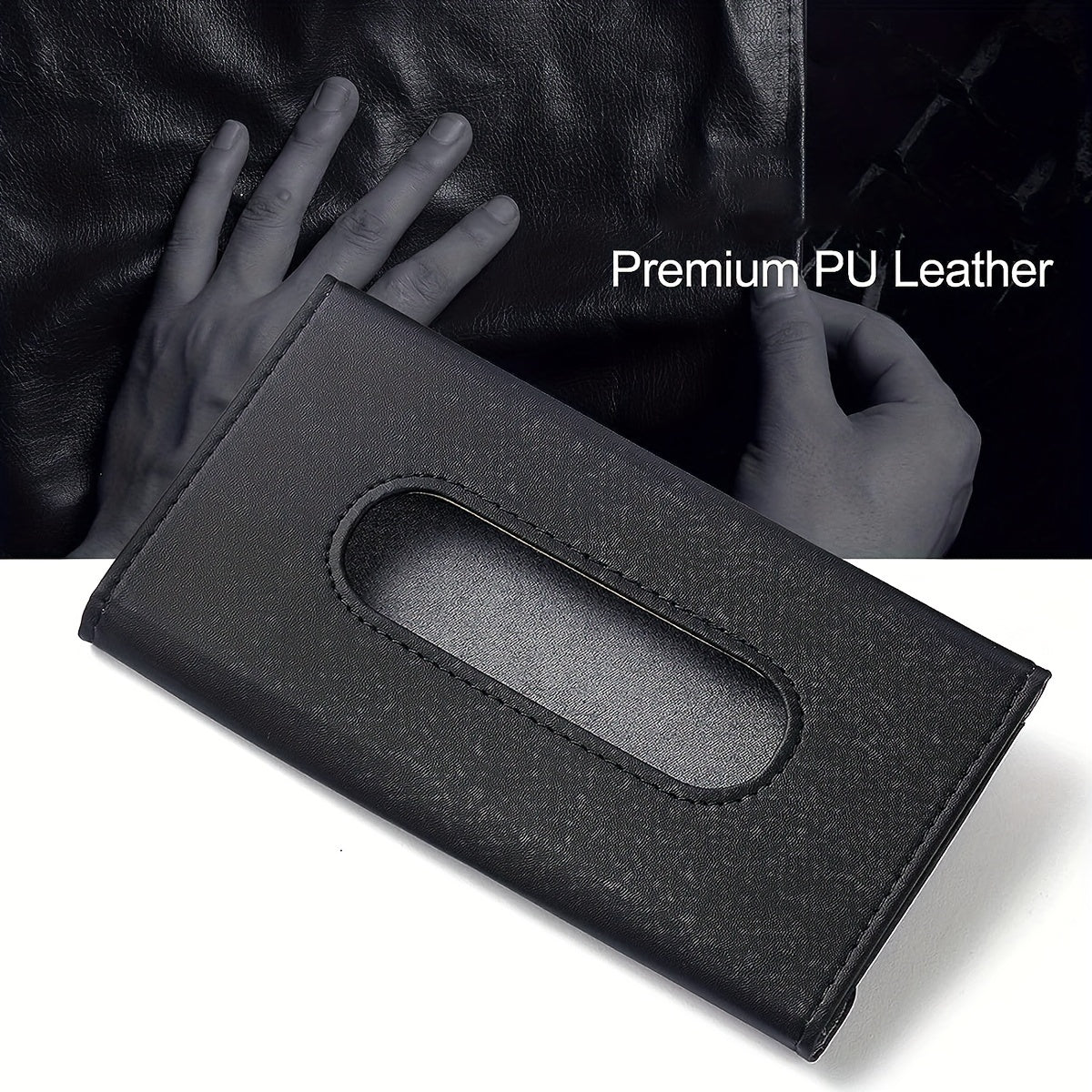 2pcs Car Visor Tissue Holder Solid Auto Tissue Case Car Interior Accessories