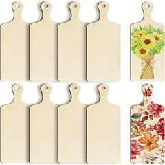 10pcs Wooden Cutting Board Charcuterie Paddle Crafts Handle