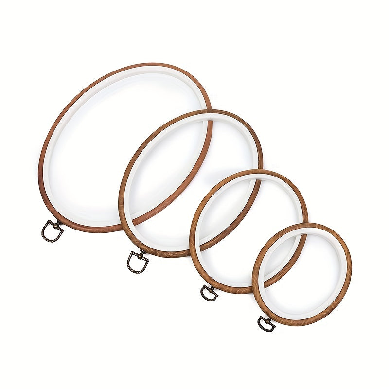 4pcs Embroidery Hoops Photo Frame for Crafts Sewing DIY Cross Stitch Stand