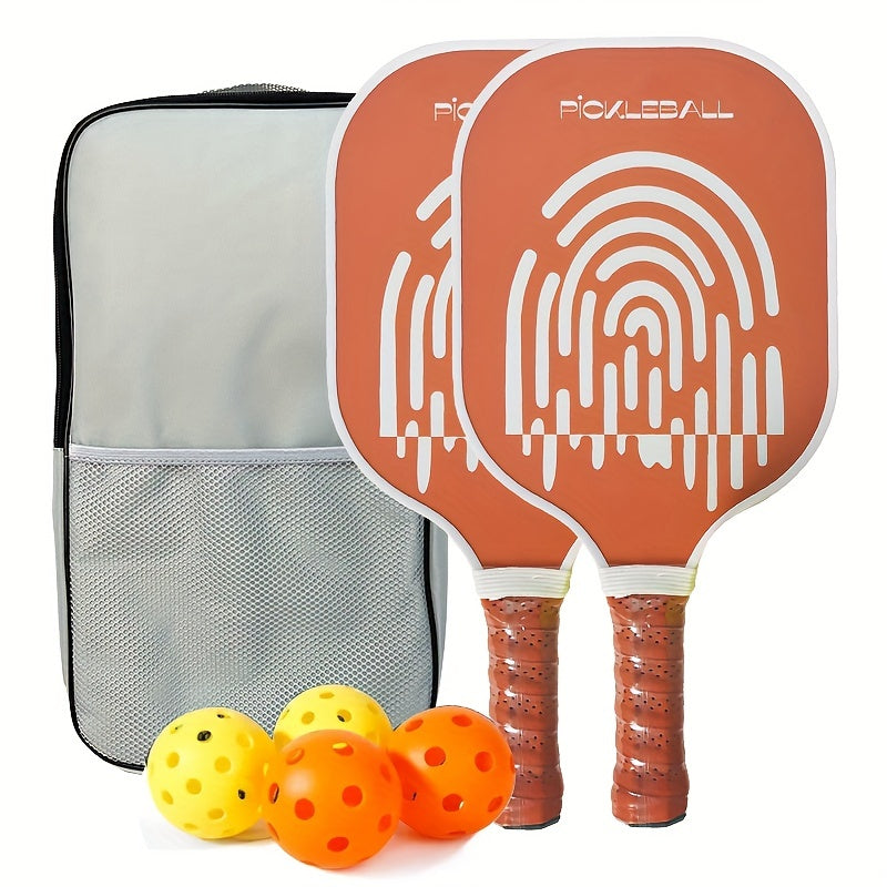 Pickleball Paddles Set of 2 with Polymer Core & Fiberglass Surface