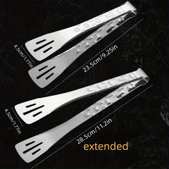 Stainless Steel Food Tongs Anti-scalding Bread Clips BBQ Clamps