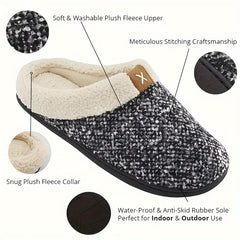 Men's Cozy Plush Slippers Comfy Warm Home Shoes for Winter
