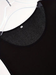Women's Plus Solid Round Neck Tank Dress