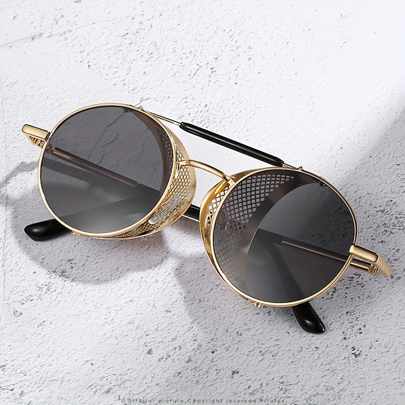 Steampunk Top Bar Sunglasses Retro UV400 Sun Shades Glasses