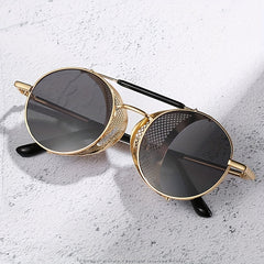 Steampunk Top Bar Sunglasses Retro UV400 Sun Shades Glasses