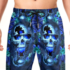 Men's Broken Skulls Shorts with Pockets