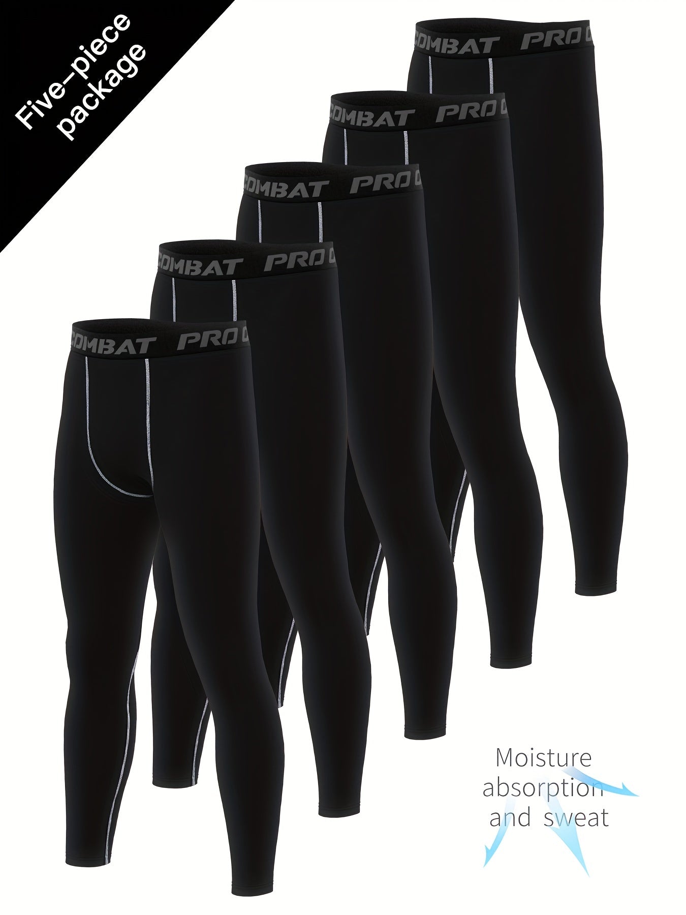 Men's High Stretch Leggings Quick-Drying Sports Compression Pants