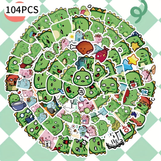 104pcs Dinosaur Stickers Variety Pack for Kids - Unique Expressions Vinyl Decals