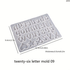 Alphabet Letter Pendant Silicone Mold DIY Epoxy Resin Jewelry Crafts