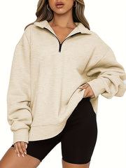 Casual Quarter Zip Sweatshirt for Women