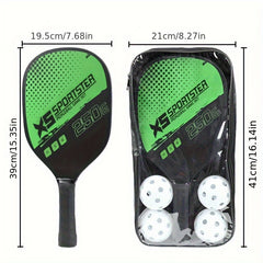 Wooden Pickleball Racket Set with Balls for Outdoor Sports