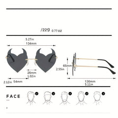 Abnormal Party Rimless Sunglasses for Women
