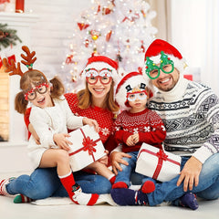 Christmas Glitter Party Glasses Fun Novelty Eyeglasses Holiday Favors