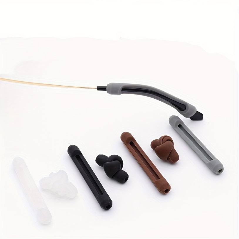 4 Pairs Silicone Anti Slip Glasses Leg Cover Holder Elastic Comfortable Strap