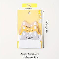 180 Sheets Cartoon Animal Sticky Notes for Home Office School Supplies