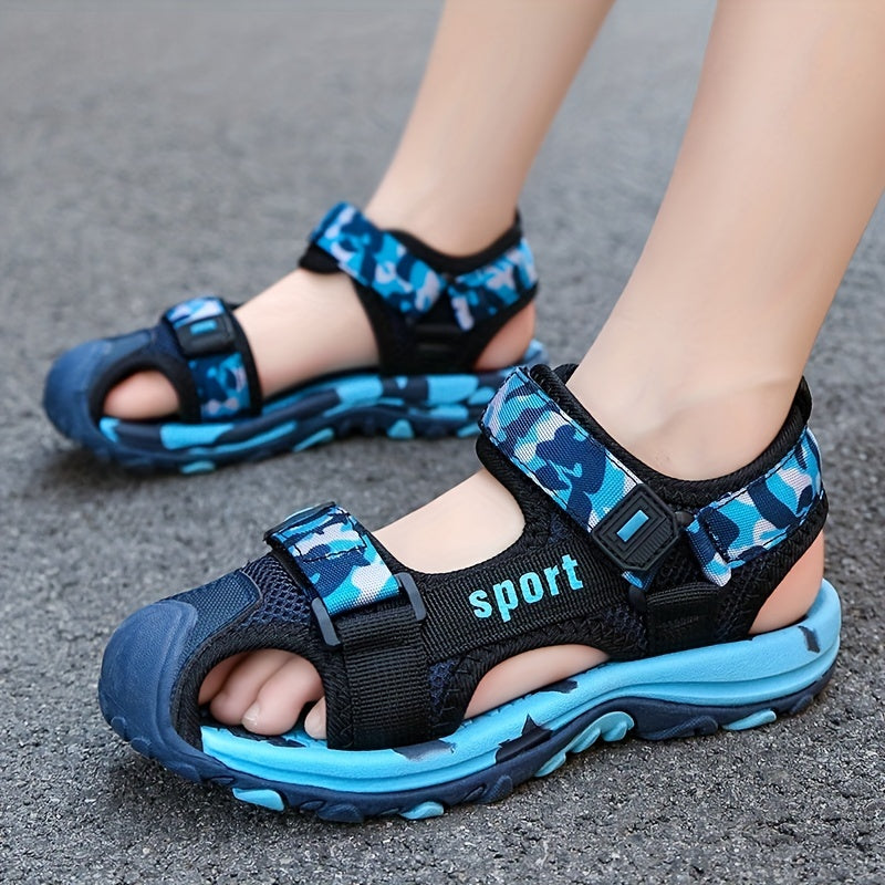 Boys Camo Beach Sandals - Closed Toe Summer Sandals