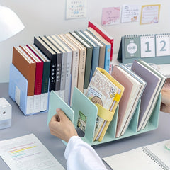 2pcs Four-grid Bookshelf Strong Storage Easy Access