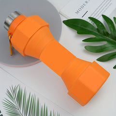 650ml Dumbbell Shaped Water Bottle Silicone Leakproof Cup