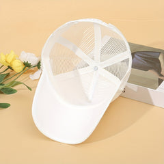 Butterfly Silk Print Couple Mesh Sunshade Sports Cap