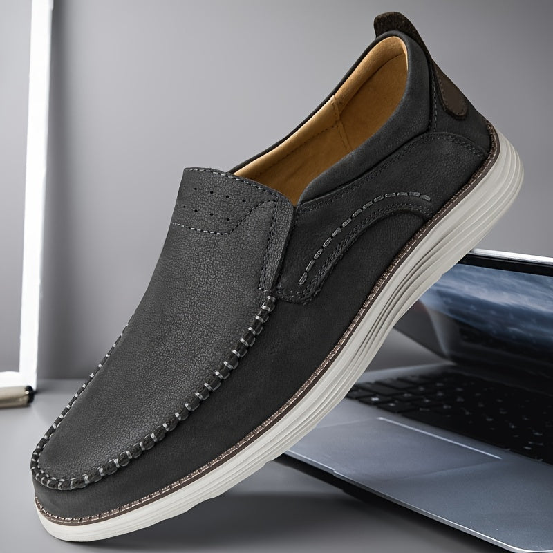 Men's Comfortable Loafer Shoes Rubber Sole Slip On