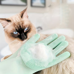 Pet Grooming Glove Brush for Dog Cat Hair Removal