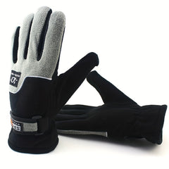 Fleece Gloves Full Finger Autumn Winter Warm Outdoor Cycling Long Finger Gloves