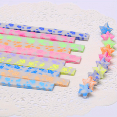 210pcs Luminous Star Origami Paper Strips Heart Pattern Paper Lucky Stars