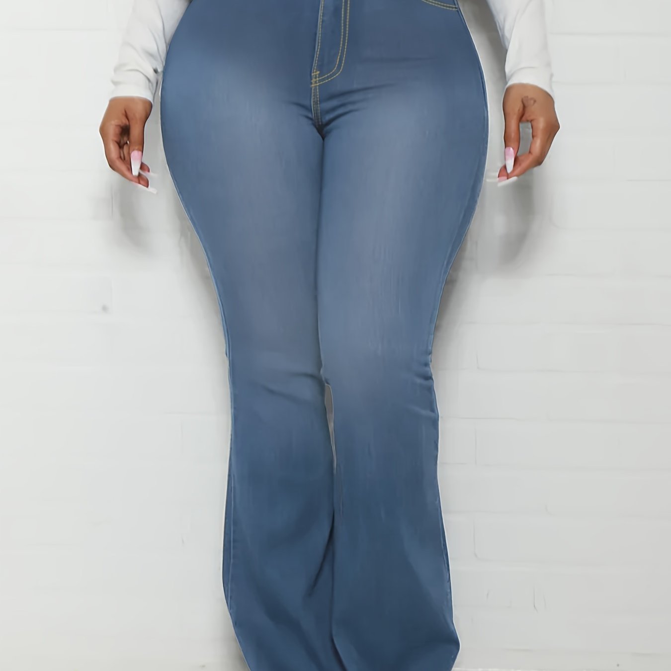 High Waisted Flare Leg Jeans