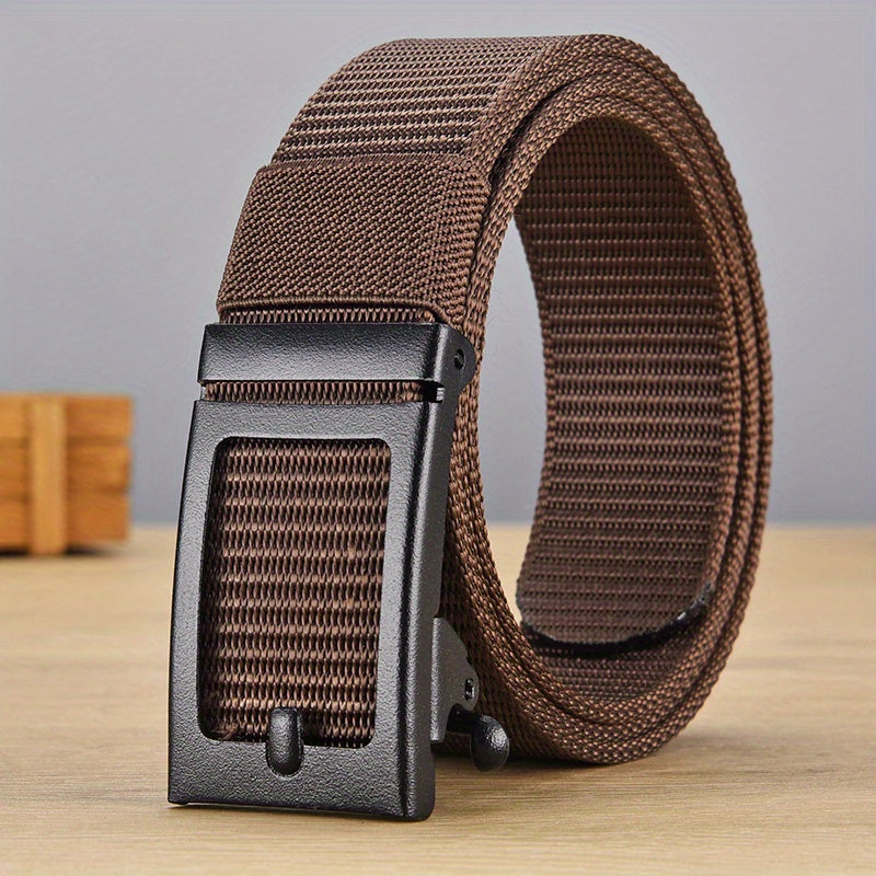 Men's Toothless Auto Belt Canvas Outdoor Mountaineering Breathable Belt