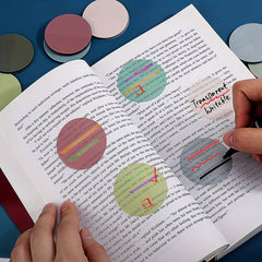 400 Morandi Transparent Round Sticky Notes 8 Colors