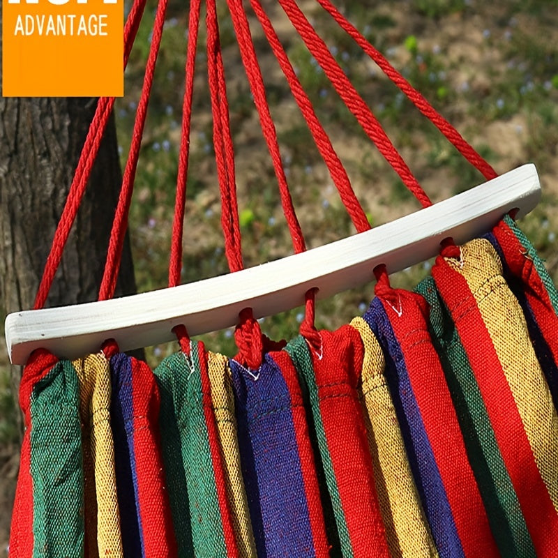 Portable Colorful Canvas Hammock for Camping and Beach Play