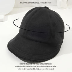 Lamb Wool Fisherman Hat Fleece Warm Unisex Baseball Cap Autumn