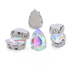 20pc Glitter Drop Crystal Rhinestone Glass Stones Beads DIY Craft Accessories