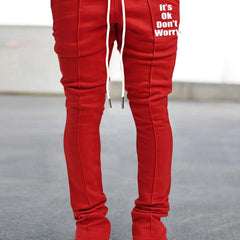 Men's Casual Sweatpants V Butterfly Graphic Pocket Elastic Waist Drawstring Flar