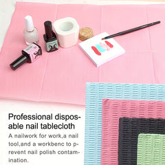 50pcs Disposable Tattoo Nail Tables Mats Beauty Cleaning Mat