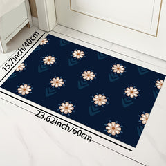 Minimalist Flowers Print Rug Decorative Mat Machine Washable