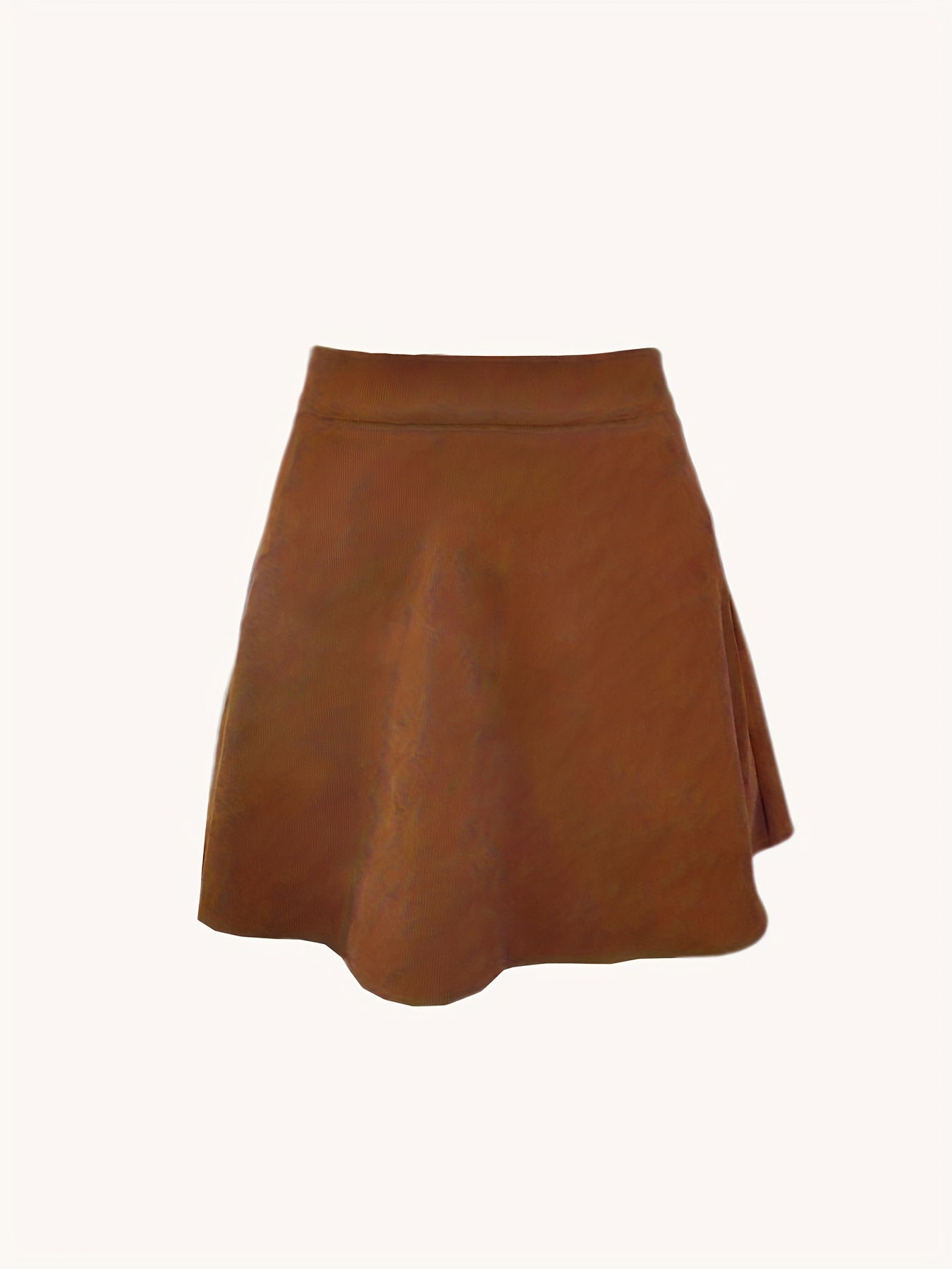 High Waist Corduroy Flare Skirt for Women