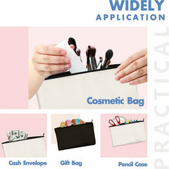 8pcs DIY Zipper Bags Pouches for Makeup Cosmetic Toiletry Stationary Storage