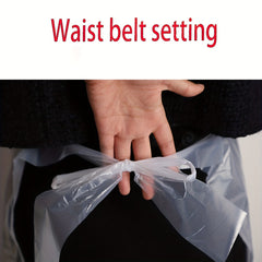 10pcs Waterproof Disposable Aprons Clear - for Cooking Serving Painting