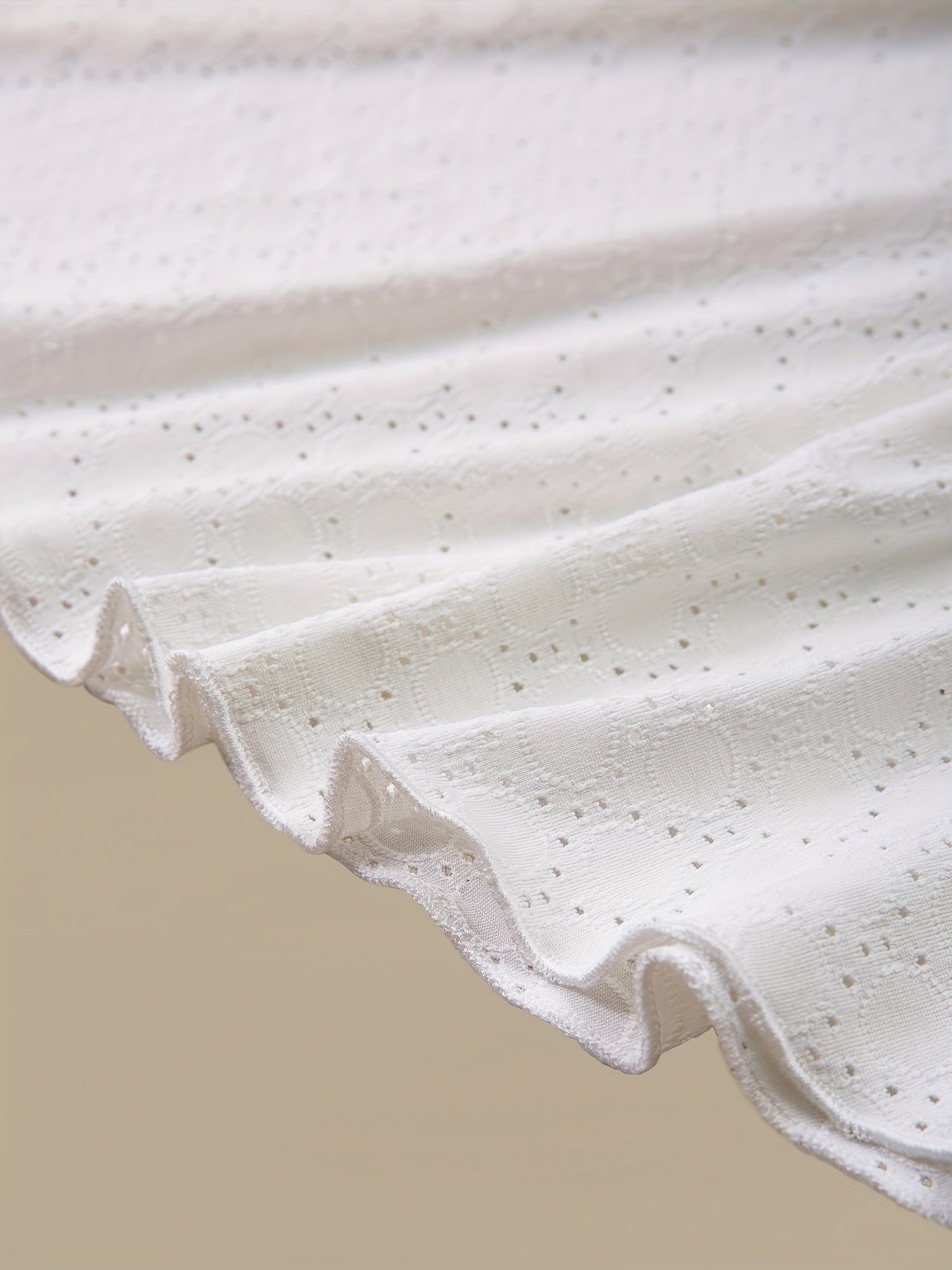 Eyelet Embroidered V Neck Tank Top