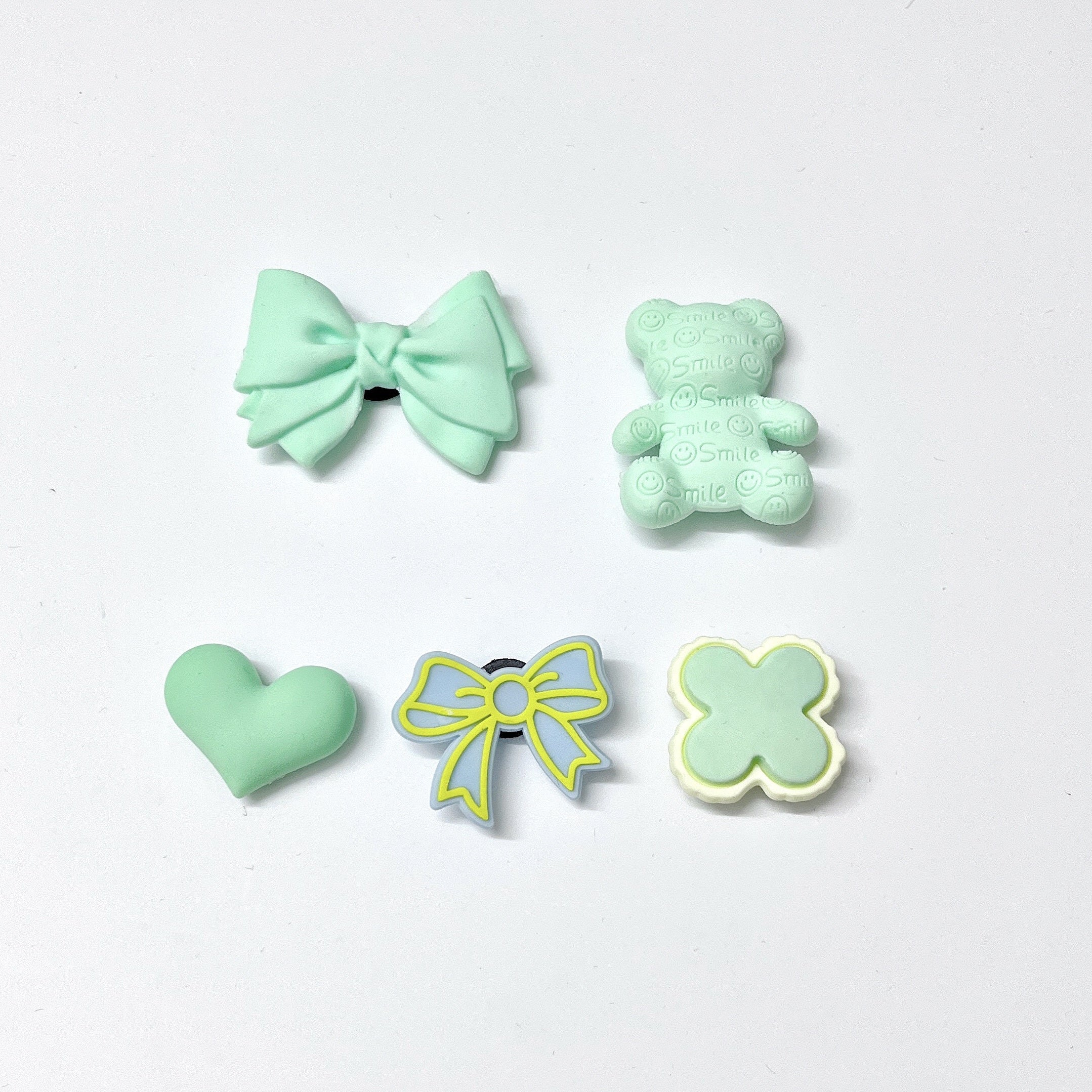 5pcs Bear & Bow Shoes Decoration Shoe Accessories Charms Birthday Gift