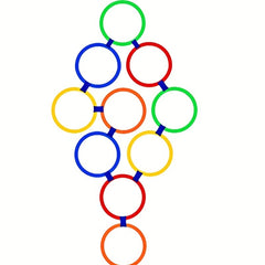 10pcs Hopscotch Ring Game Obstacle Course Balance Agility Training