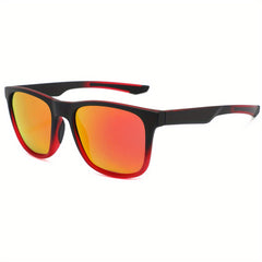 Men's Polarized Sport Sunglasses Double Square Frame + Case