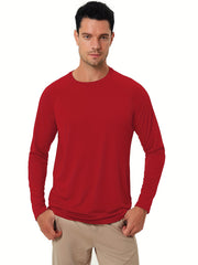 Men's UPF 50 Sun Protection Shirt Active Quick Dry Long Sleeve Rash Guard