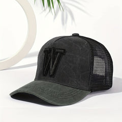 3D Embroidery Baseball Cap Washed Old Duck Tongue Classic Mesh Outdoor Cap