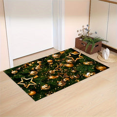 1pc Christmas Decorative Rug Hand Washable Carpet