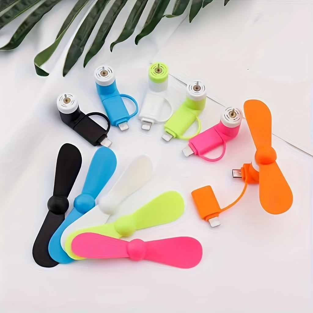 USB Small Fan 3-in-1 Mobile Phone Fan Handheld Portable Pocket Fan