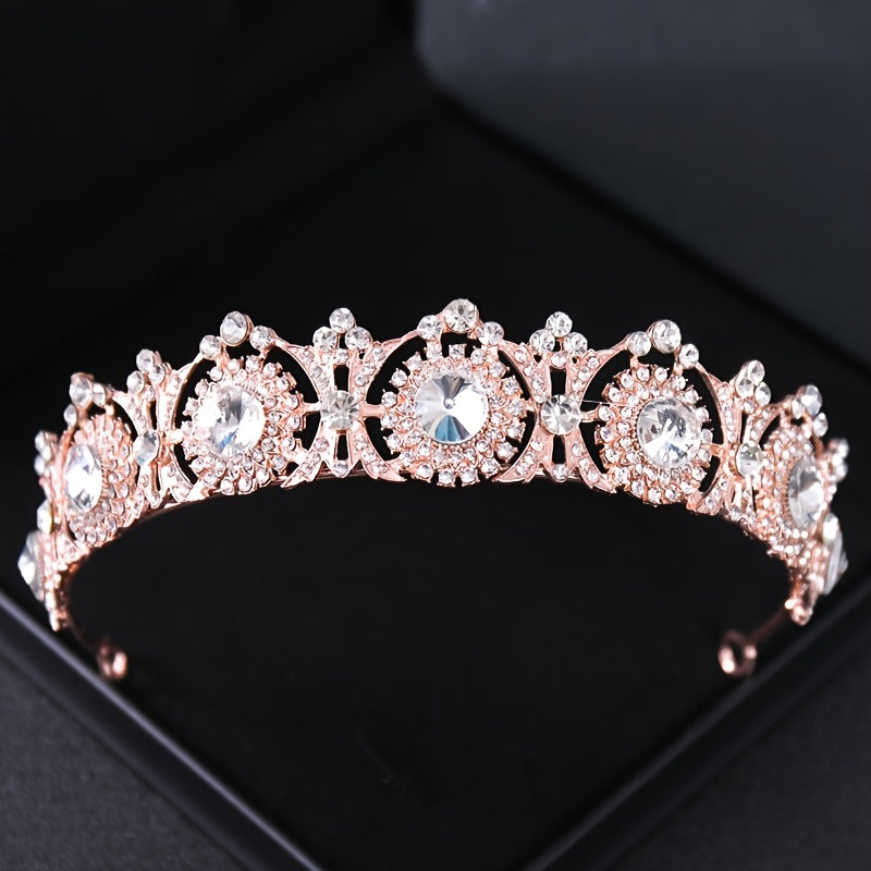 Baroque Crystal Rhinestone Crown Headdress