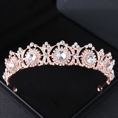 Baroque Crystal Rhinestone Crown Headdress